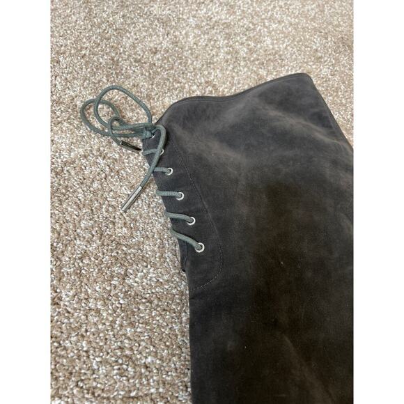 Victoria’s Secret Colin Stuart Over-the-knee Boot steel gray suede platform 7.5 - Picture 3 of 11